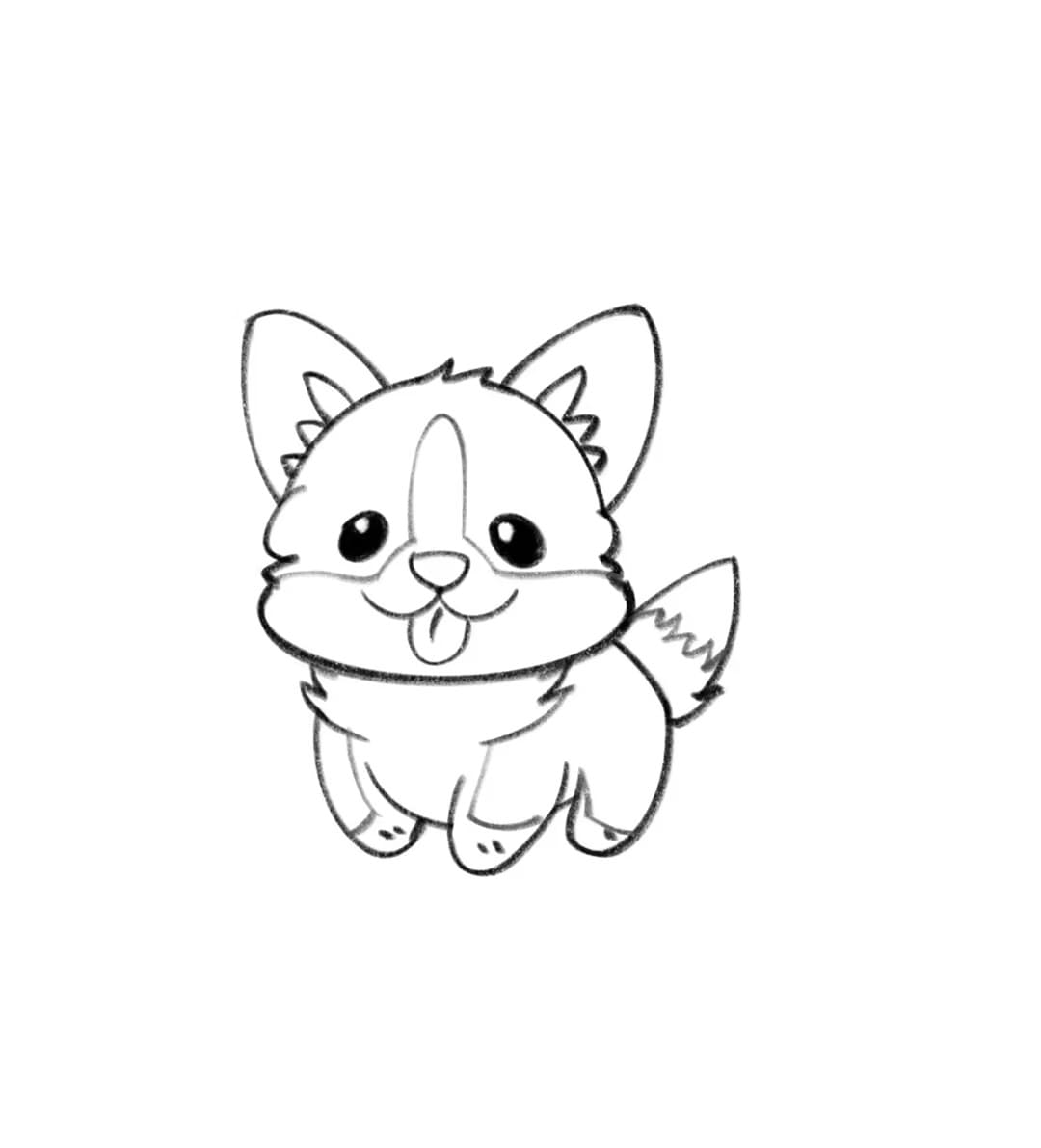 draw a cute dog step 3