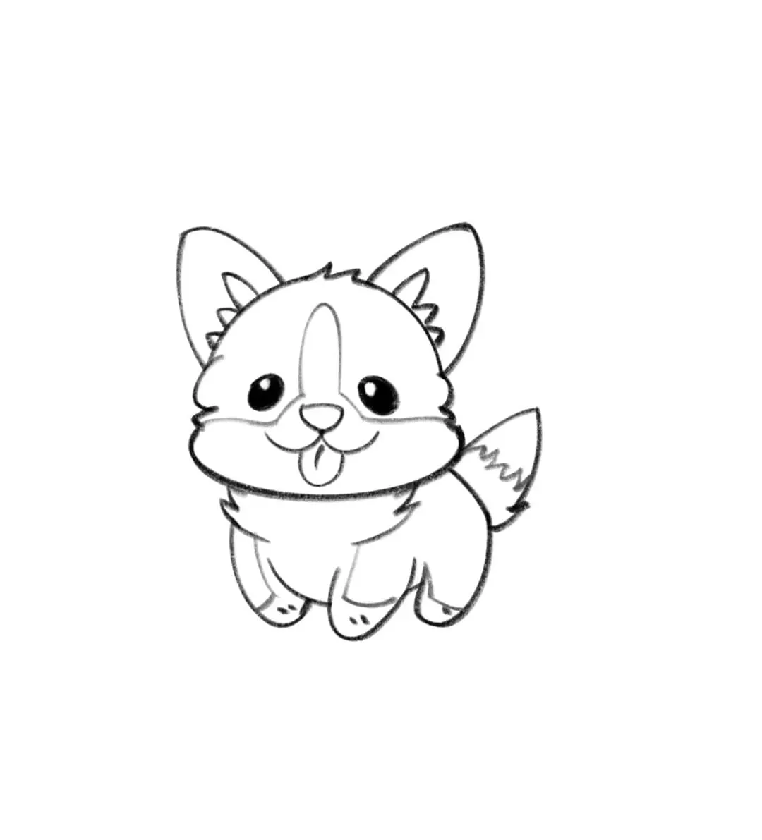 draw a cute dog step 3