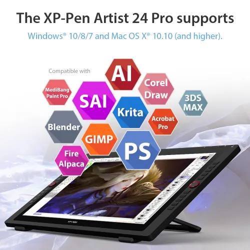 Artist 24 Pro 2560 x 1440 QHD 24 inch Best Budget Drawing