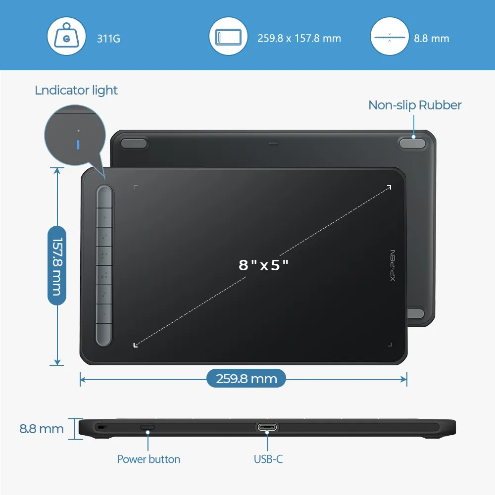 Deco MW 8x5 Inch Bluetooth Drawing Tablet | XPPen US Official Store