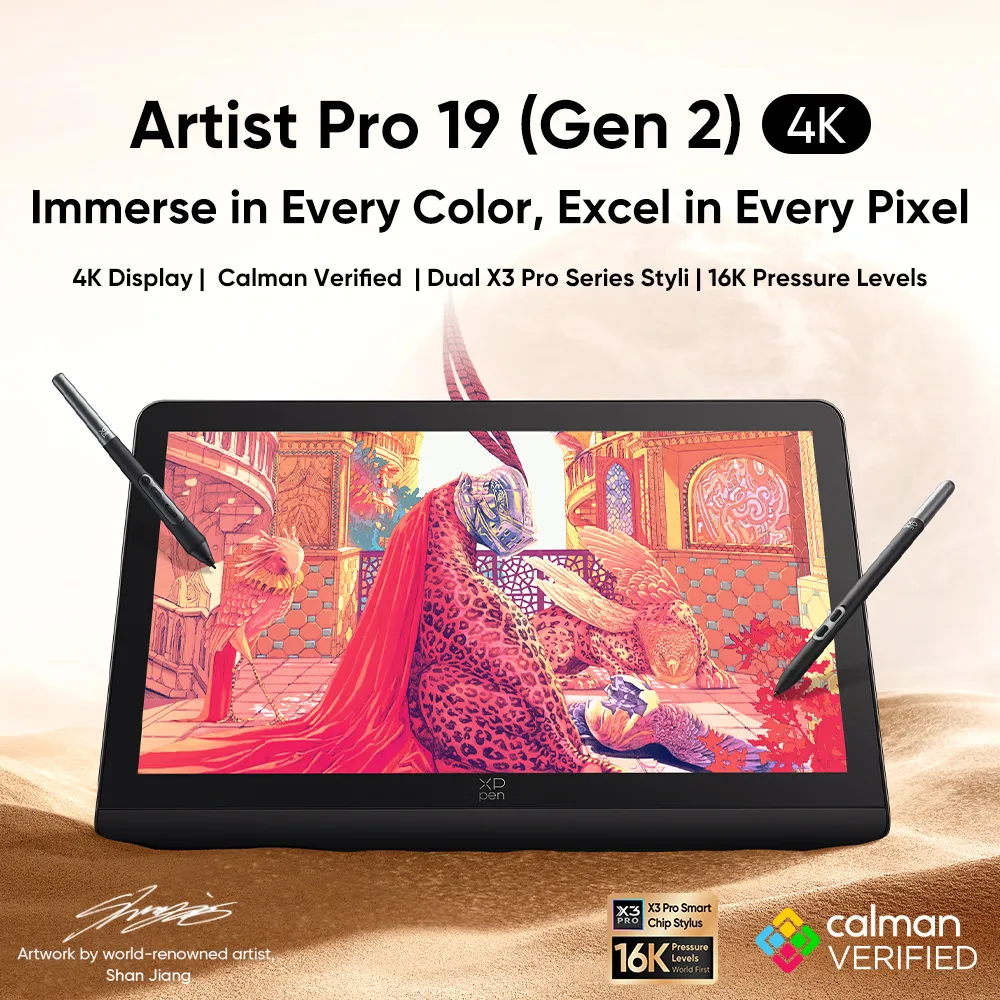 XPPen初の19インチモデル【Artist Pro 19 (Gen 2) 】4K高性能モデル | XPPen公式ストア