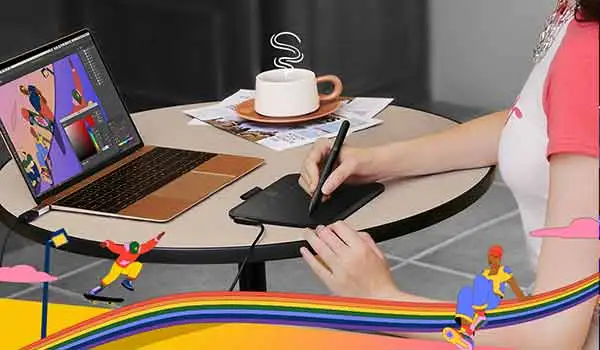 XPPen Deco 640 - Tableta gráfica con sensor de 10mm y 16,384 niveles de presión para dibujo profesional