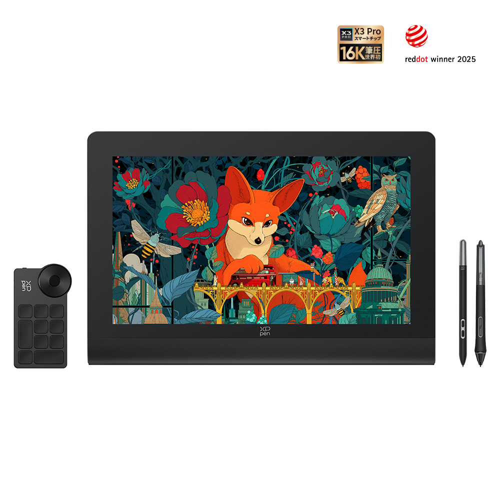 XPPen初の有機ELペンタブレット 4K高解像度 AMOLEDディスプレイ搭載