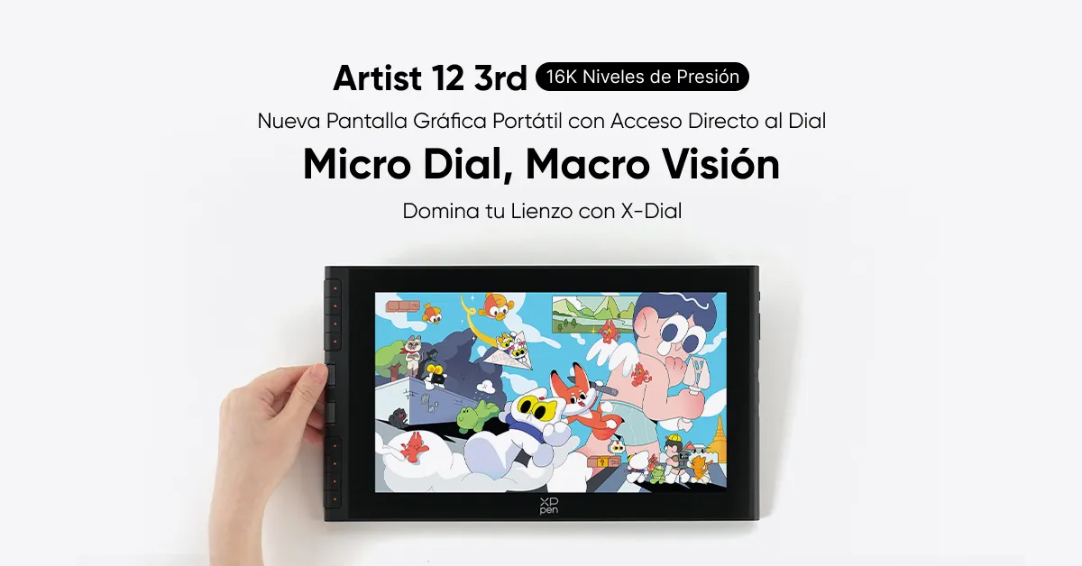 Artist 12 3rd: La tableta digitalizadora con pantalla más portátil e intuitiva, equipada con la precisión del lápiz X4 Chip de 16K y control DualDial.