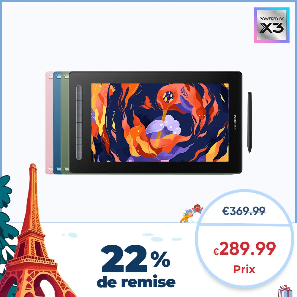 23€40 sur Stylo 3D d'impression avec Ecran LCD+12 Multicolores