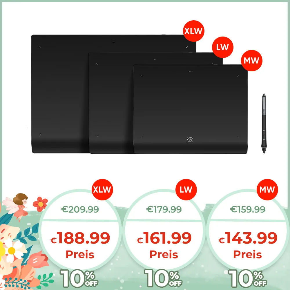 XP-Pen Deco Pro MW/LW/XLW Gen2 Bluetooth Graphics Tablet With 16384 Pressure Levels & ACK05 Remote