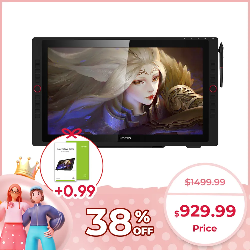 Artist 24 Pro large screen drawing tablet 24inch XPPen Australia