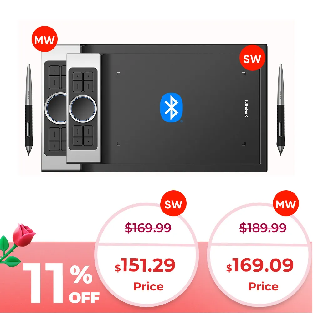 Deco Pro SW/MW Bluetooth wireless Drawing Tablet | XP-Pen Australia ...
