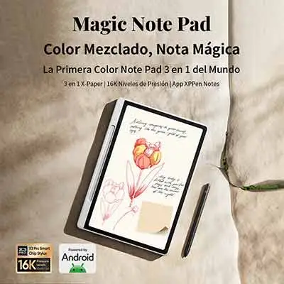 XPPen Magic Note Pad: tableta Android para notas y firma, grabación de voz y almacenamiento en la nube