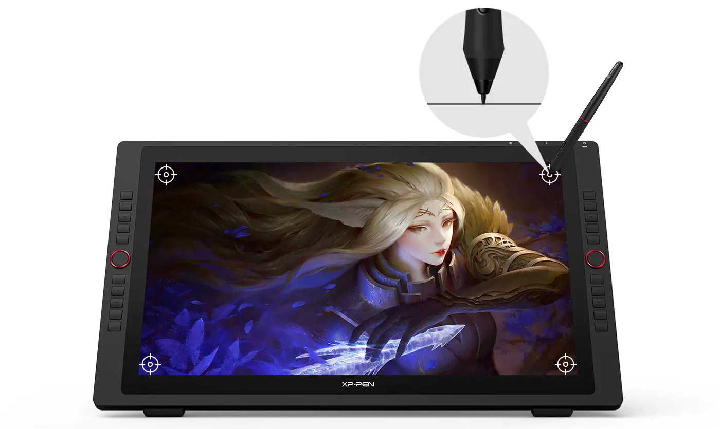 XP-Pen Artist 24 Pro lets you draw with a more precise cursor positioning even at the four corners