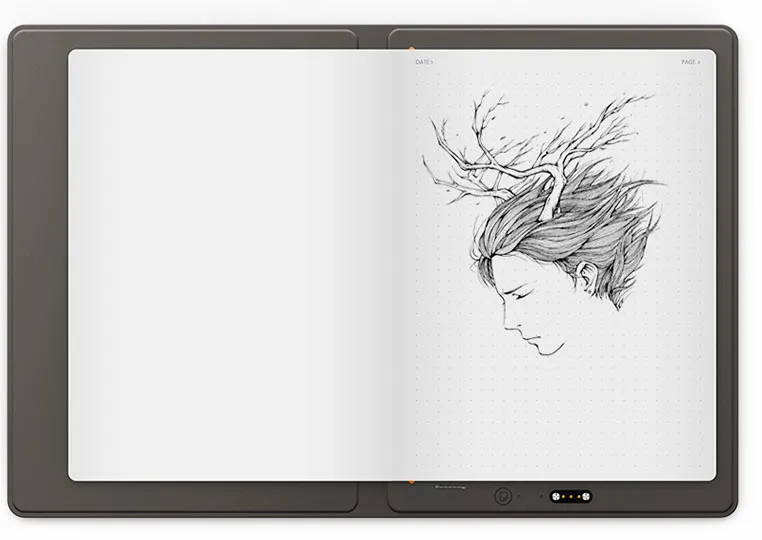 you can sketch on the go and upload your work to the cloud with XP-Pen Note Plus Smart notepad