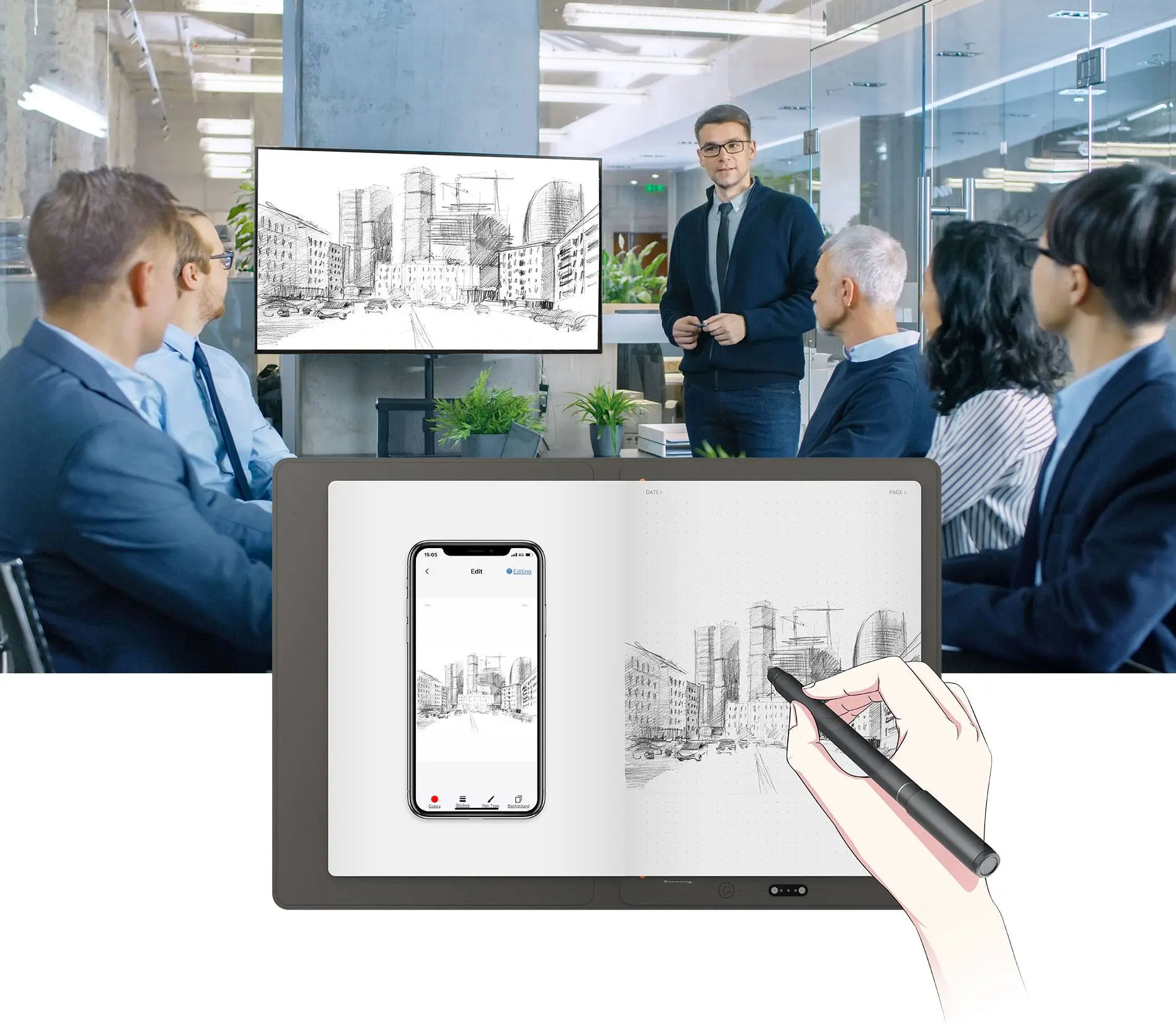 Digitize your handwriting in real time Work more efficiently with XP-Pen Note Plus Smart notepad