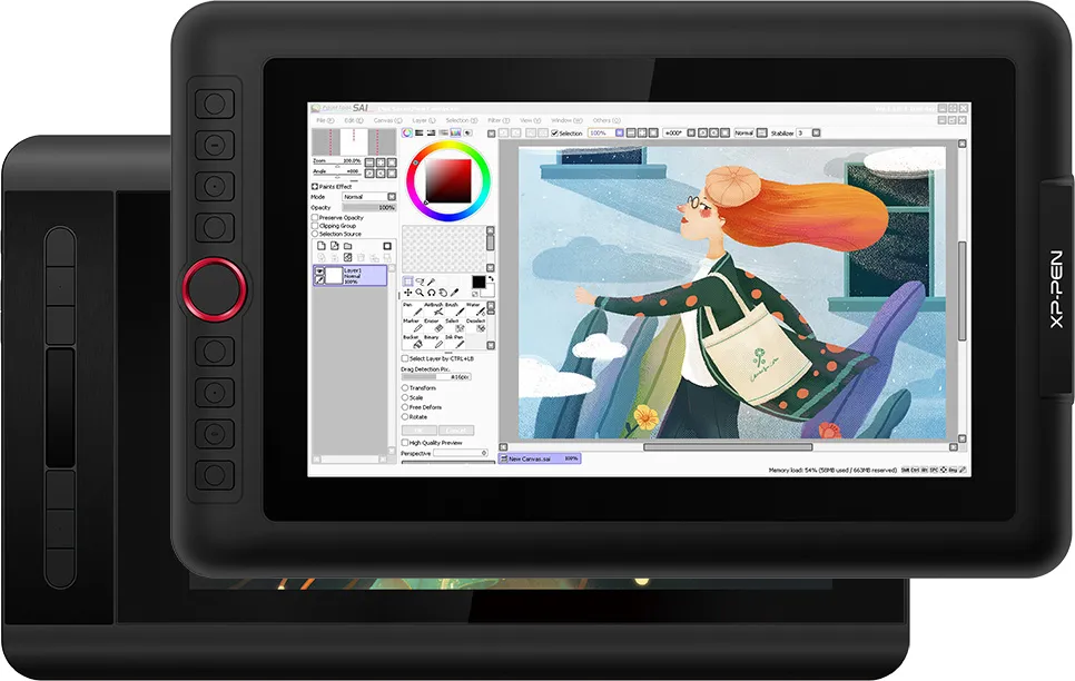 Tablette Graphique XPPen Artist 12 (3e Génération) - Écran 12 Pouces, Stylet 16k Niveaux, Molette X-Dial