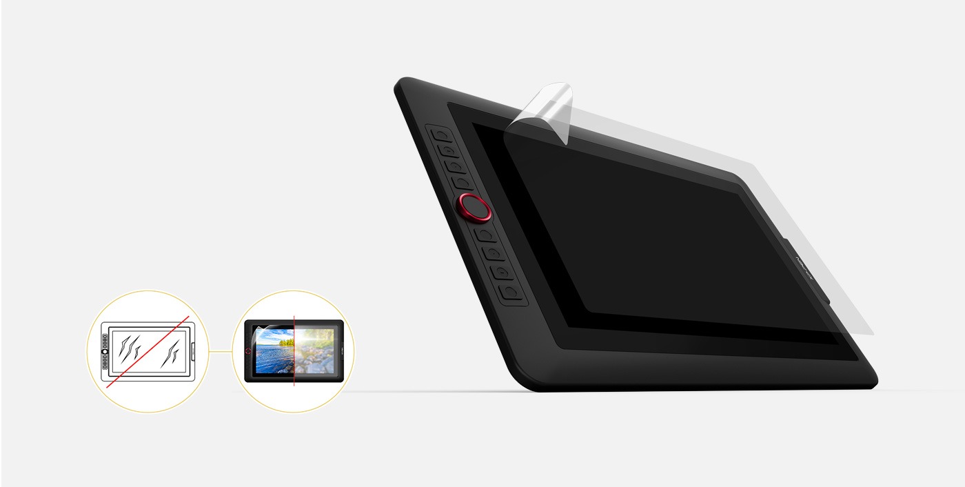 XP-Pen Artist 15.6 Pro tablette avec un film optique anti-éblouissant remplaçable