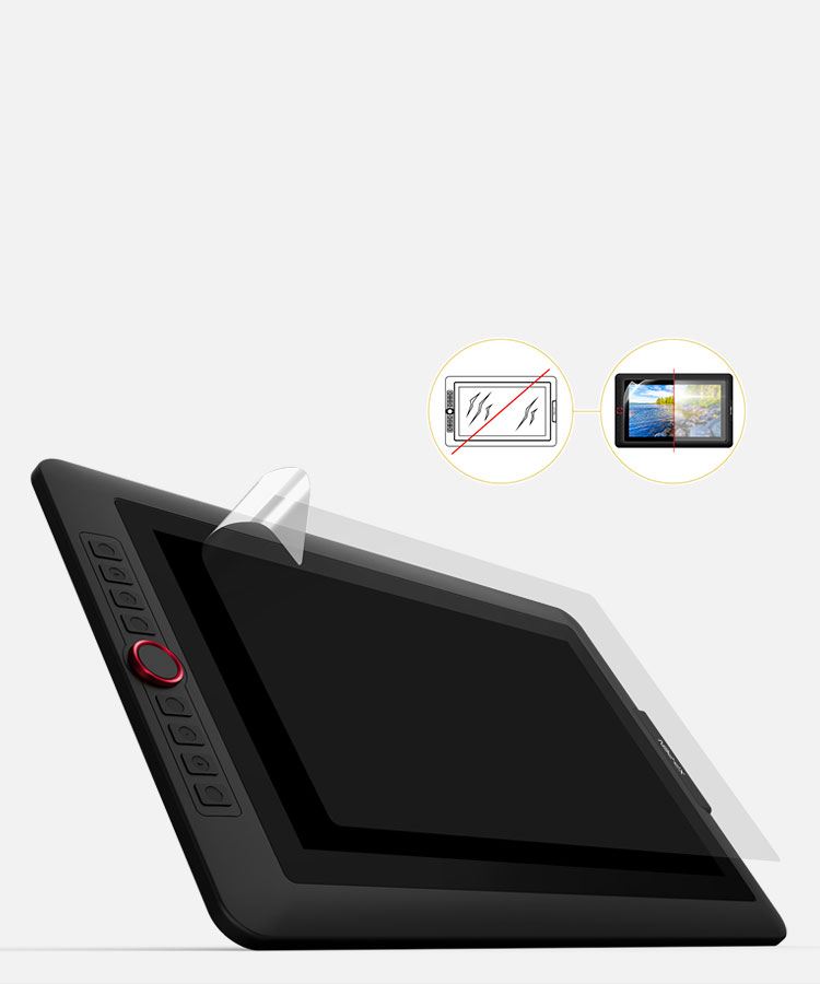 XP-Pen Artist 15.6 Pro tablette avec un film optique anti-éblouissant remplaçable