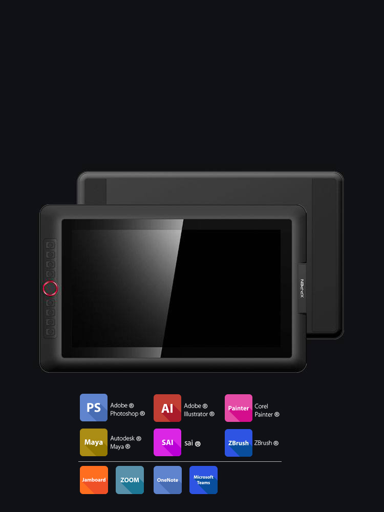 XP-Pen Artist 15.6 Pro Tableta Compatible  Windows y Mac OS y programas de dibujo