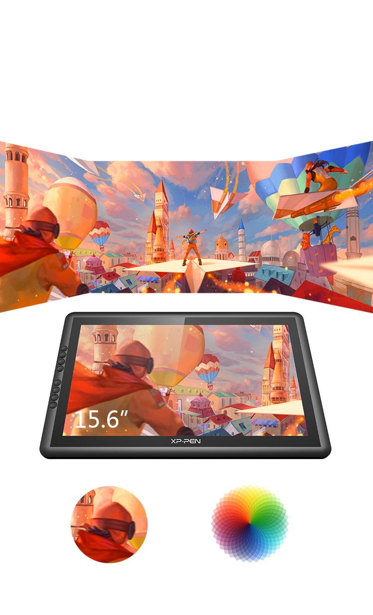 XP-PEN Artist 16 Pro Grafiktablett mit Display:HD-Display