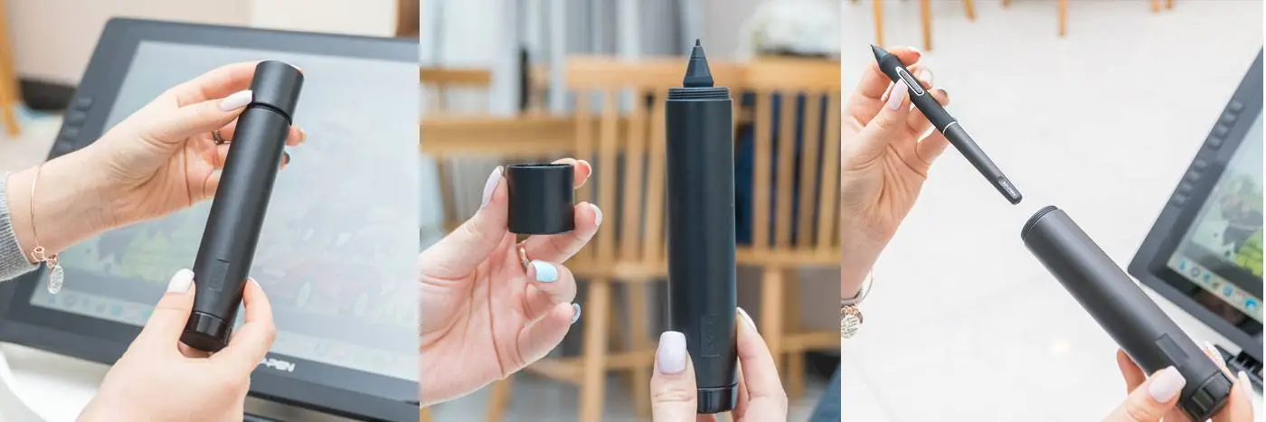 XP-Pen Artist 22E Pro tablette dessin avec porte-stylo multifonctionel protège