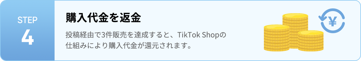 STEP 4 購入代金を返金
