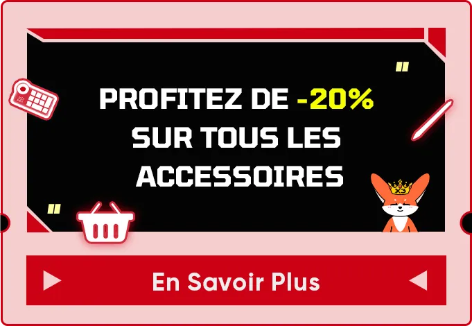 20% sur les accessoires