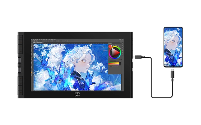 USB Type-C 1本で実現するモバイル創作 (Artist 12 サード - スマホ接続)