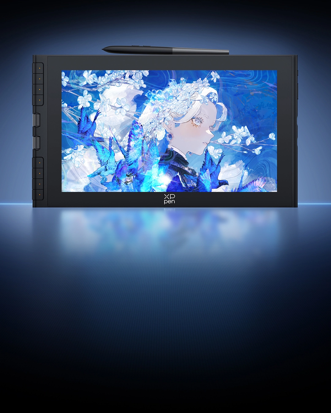 低反射で紙のような描き心地を実現するディスプレイの起動画面