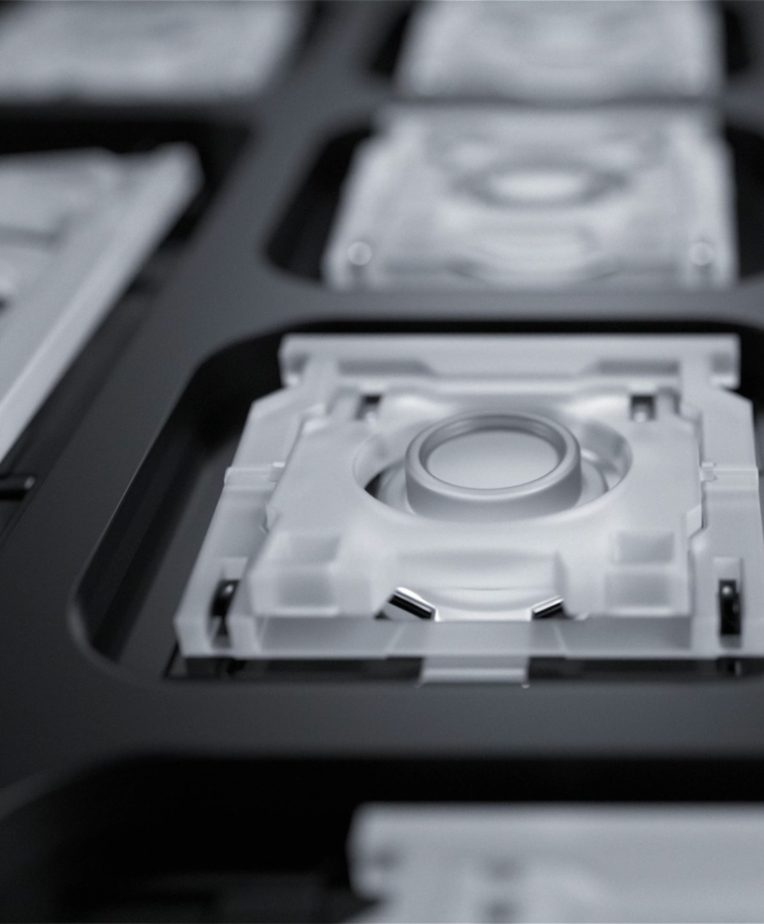 Scissor-switch keys for tactile and responsive keystrokes.