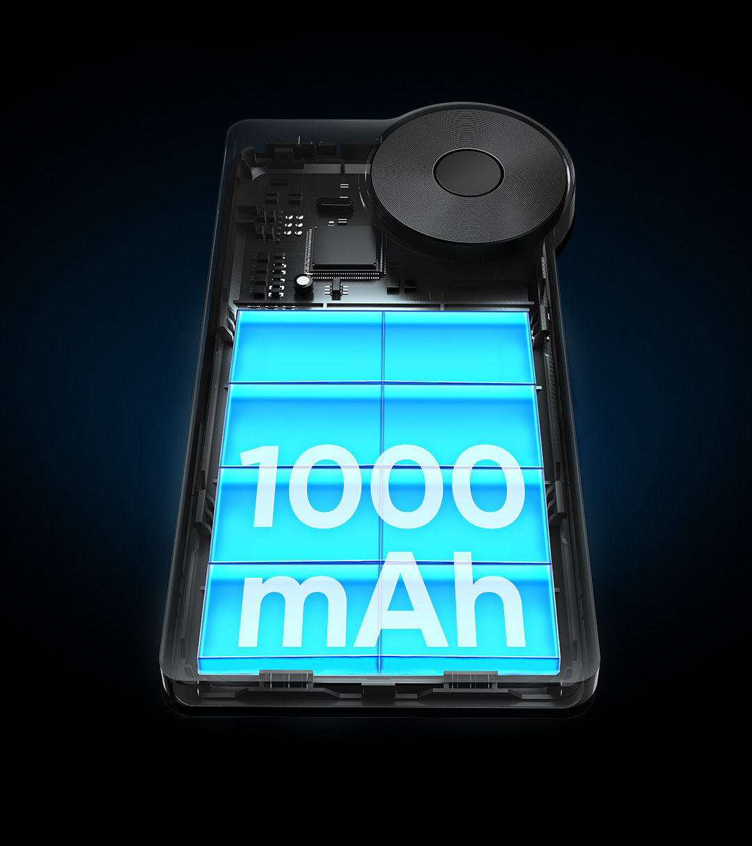 Large 1000mAh battery.Power you for days on end.