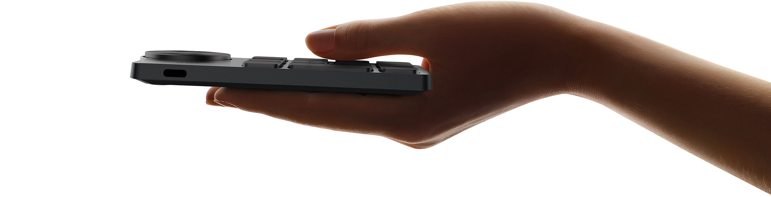 Compact size for one-handed control.