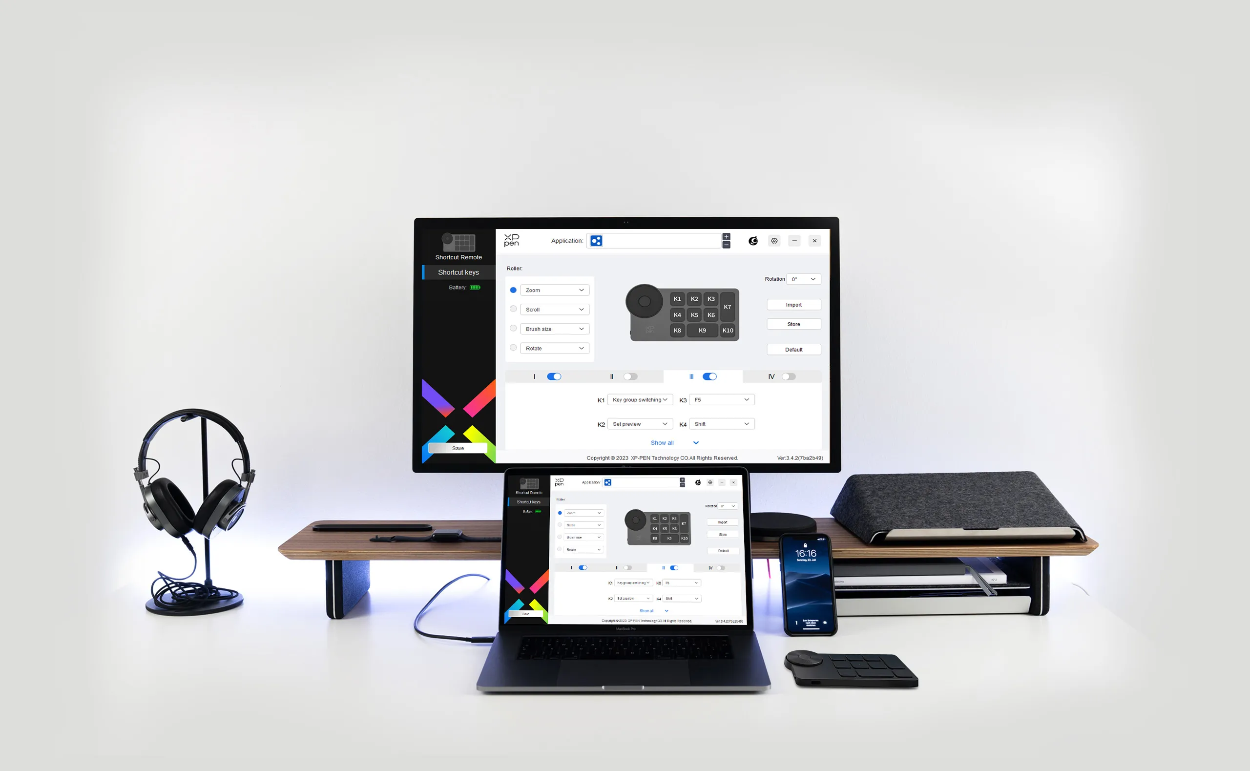 ack05 ショートカットリモート ワイヤレス接続 or 有線接続両方