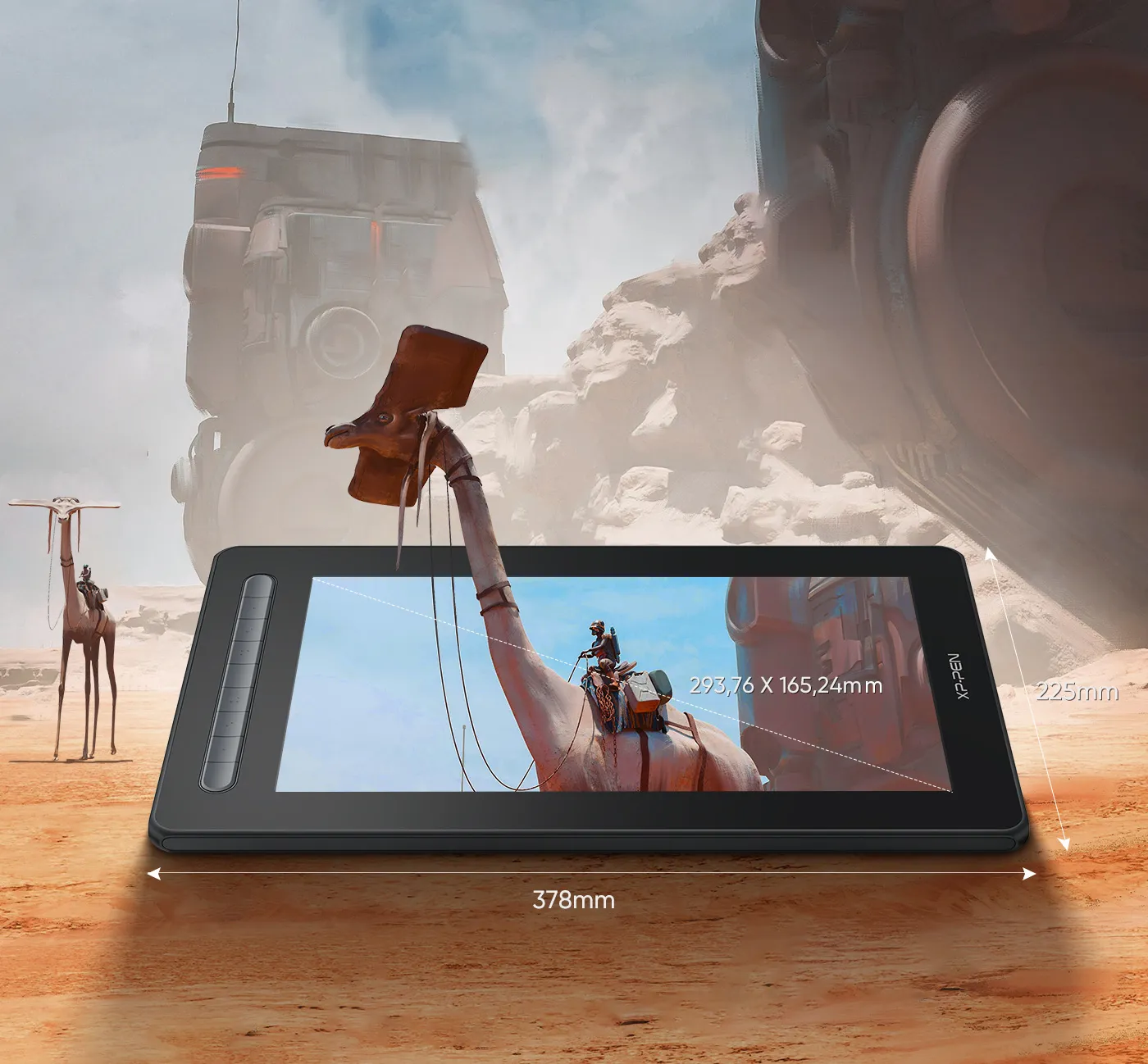 A comfortable size for a natural drawing experience