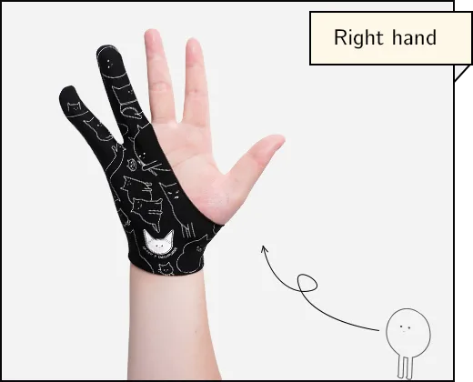  XPPen Digital Drawing Glove Two-Finger Artist Glove